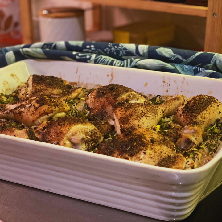 image of one pan chicken and rice recipe