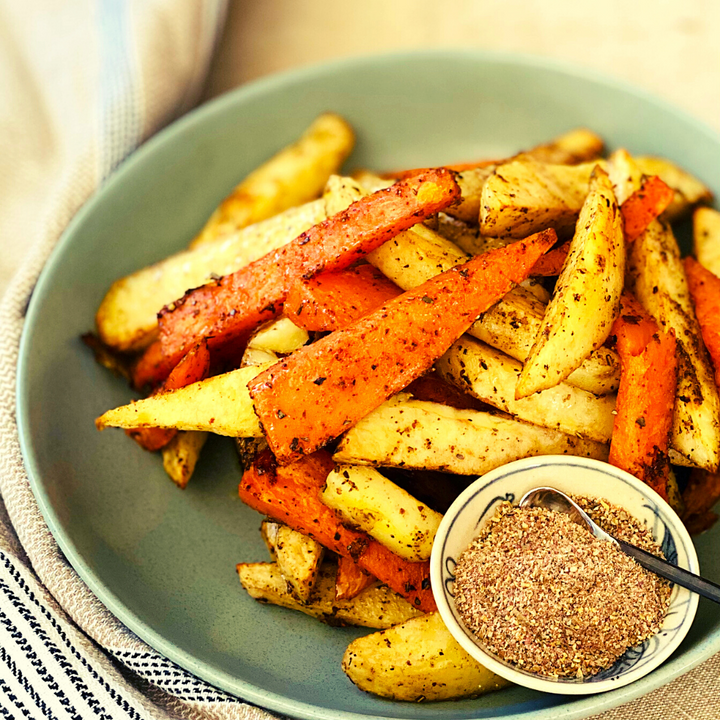 Sweet potato fries with lemon pepper salt