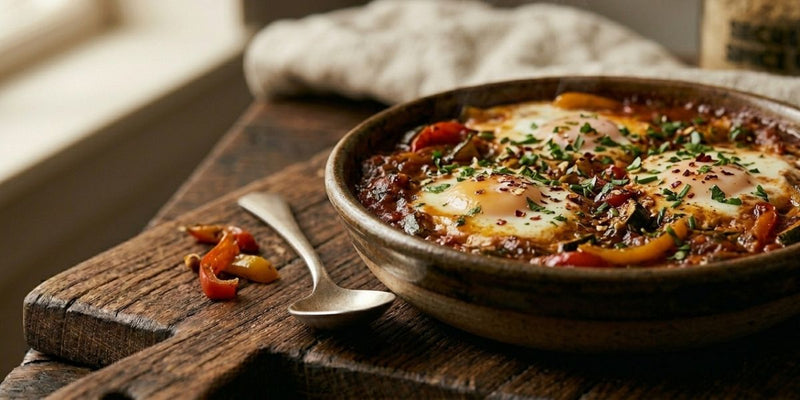 Smokin' Saucy Baked Eggs