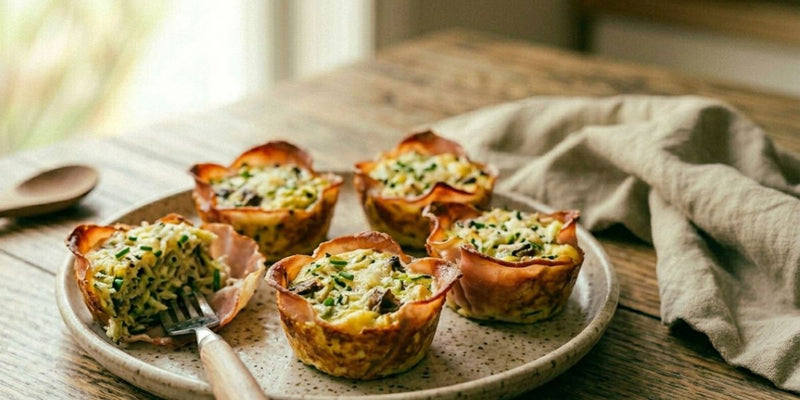 Ham-Lined Zucchini Muffin Cups