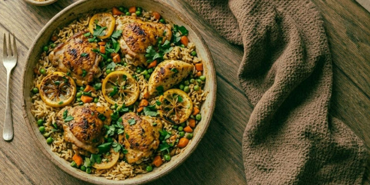 One Pan Citrus Chicken & Rice