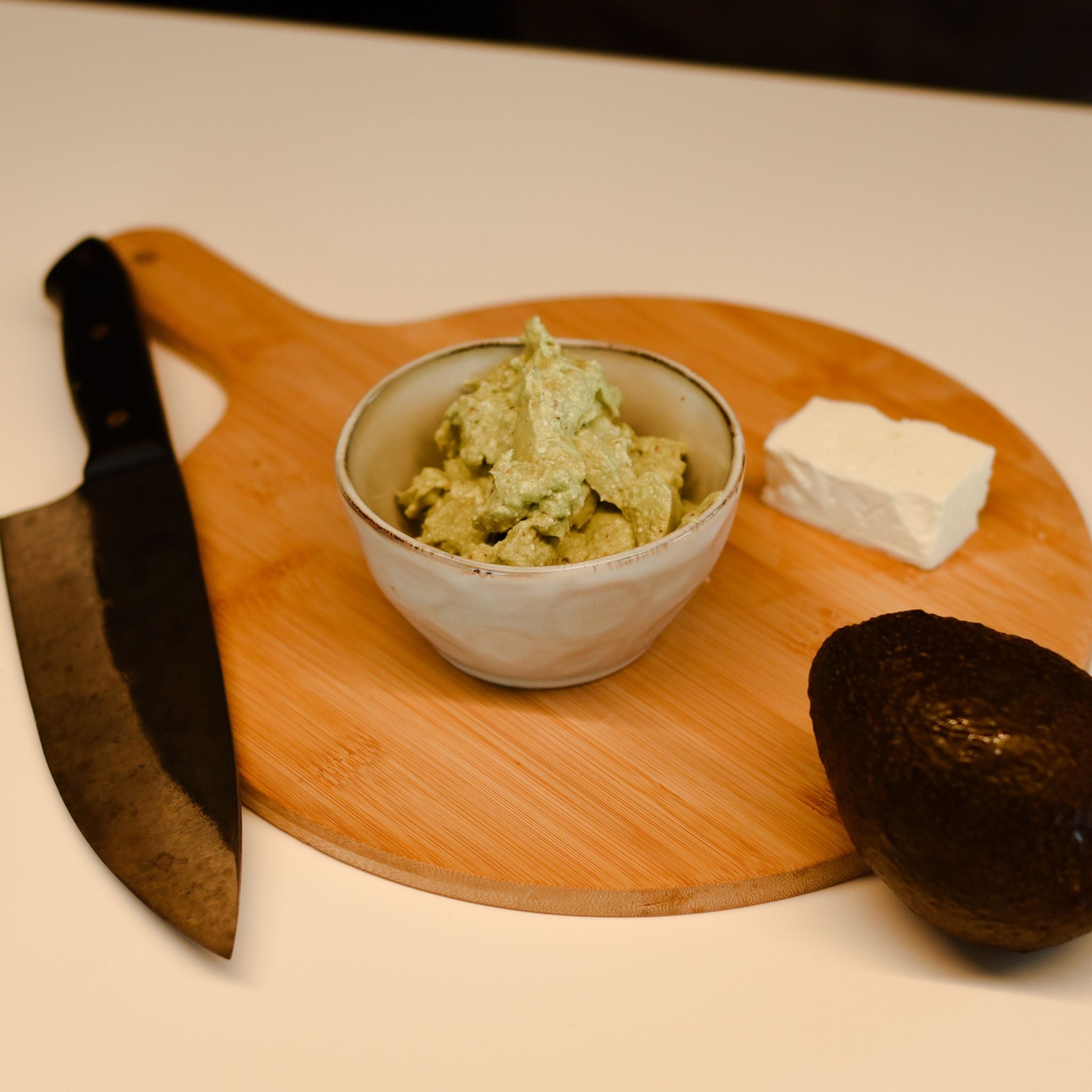 Smashed avocado with lemon pepper salt