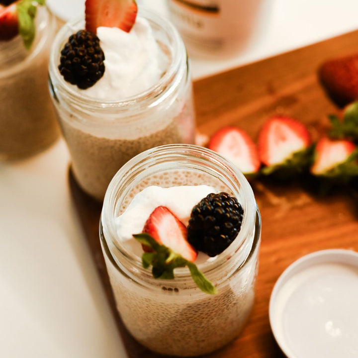 Chia pudding with berries