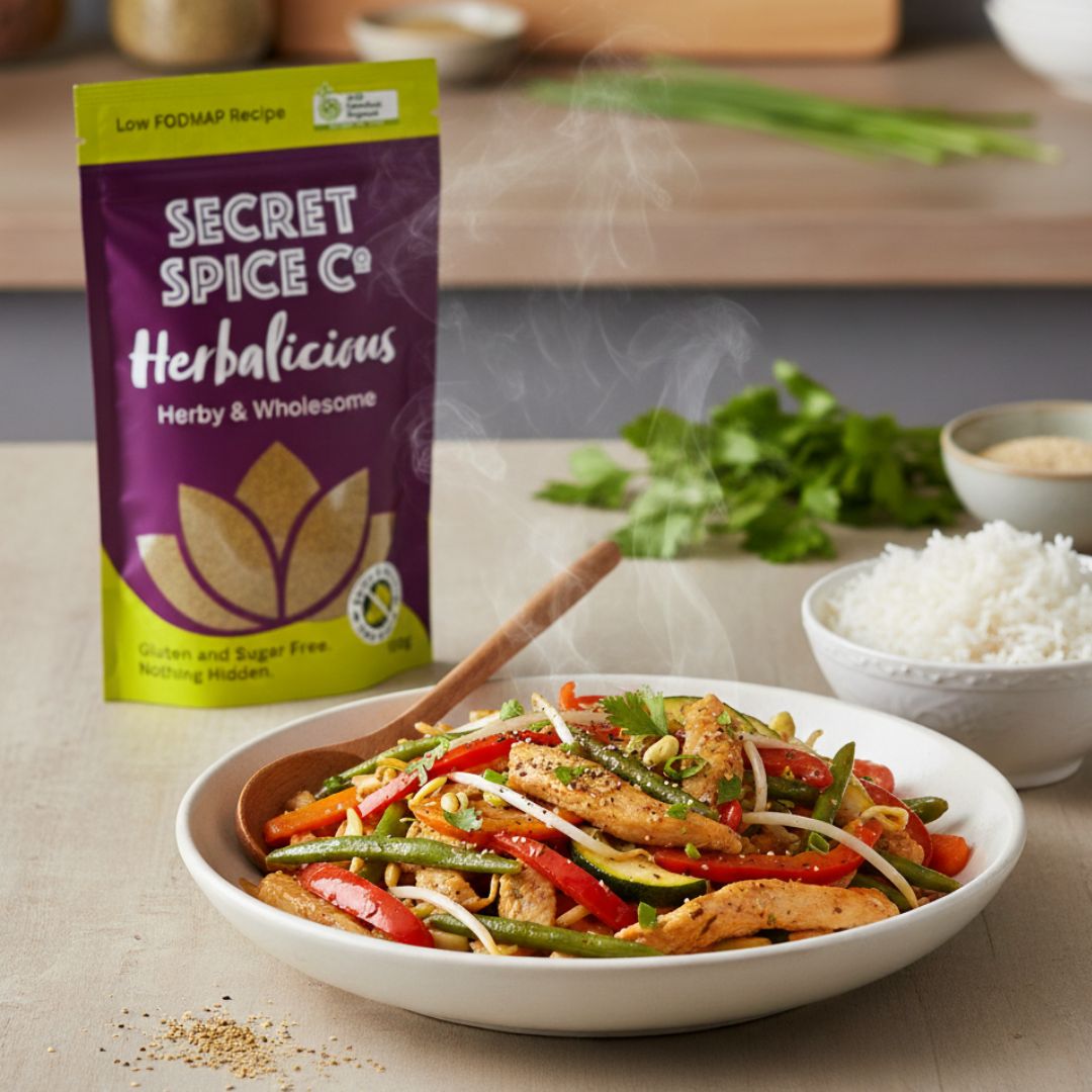 Low FODMAP Bundle showing Lemon Pepper Smokin and Herbalicious blends
