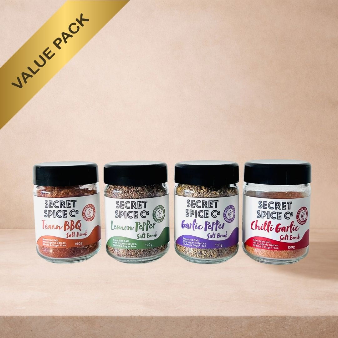 Salt Bomb Bundle glass jar set front view