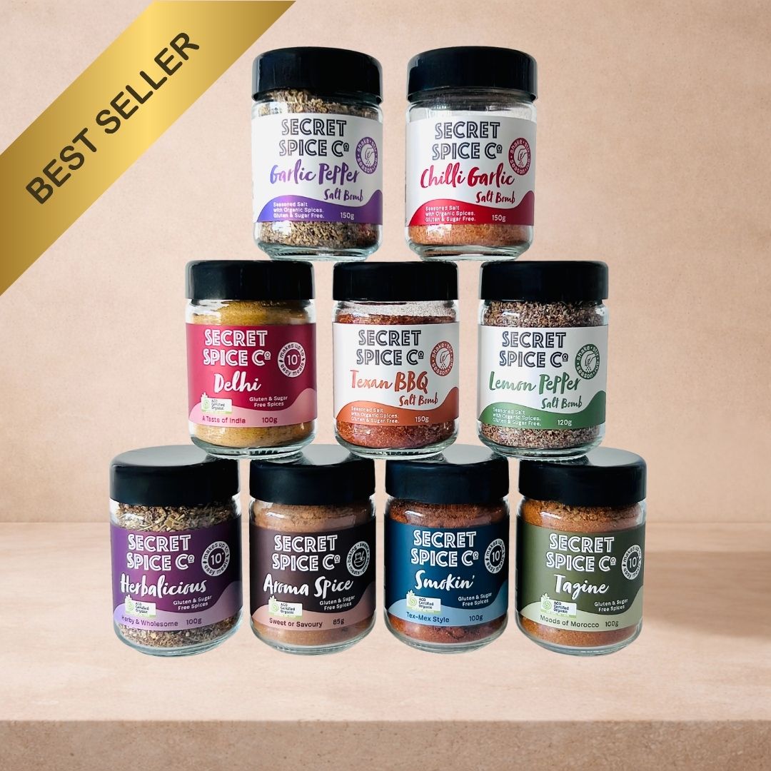 Ultimate Spice Lovers Bundle refill pouch set front view