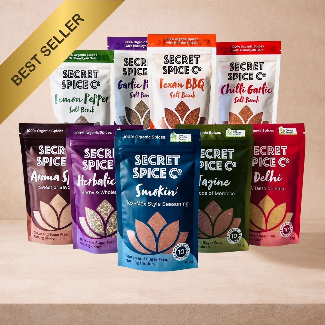 Ultimate Spice Lovers Bundle glass jar set front view