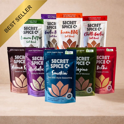 Ultimate Spice Lovers Bundle glass jar set front view