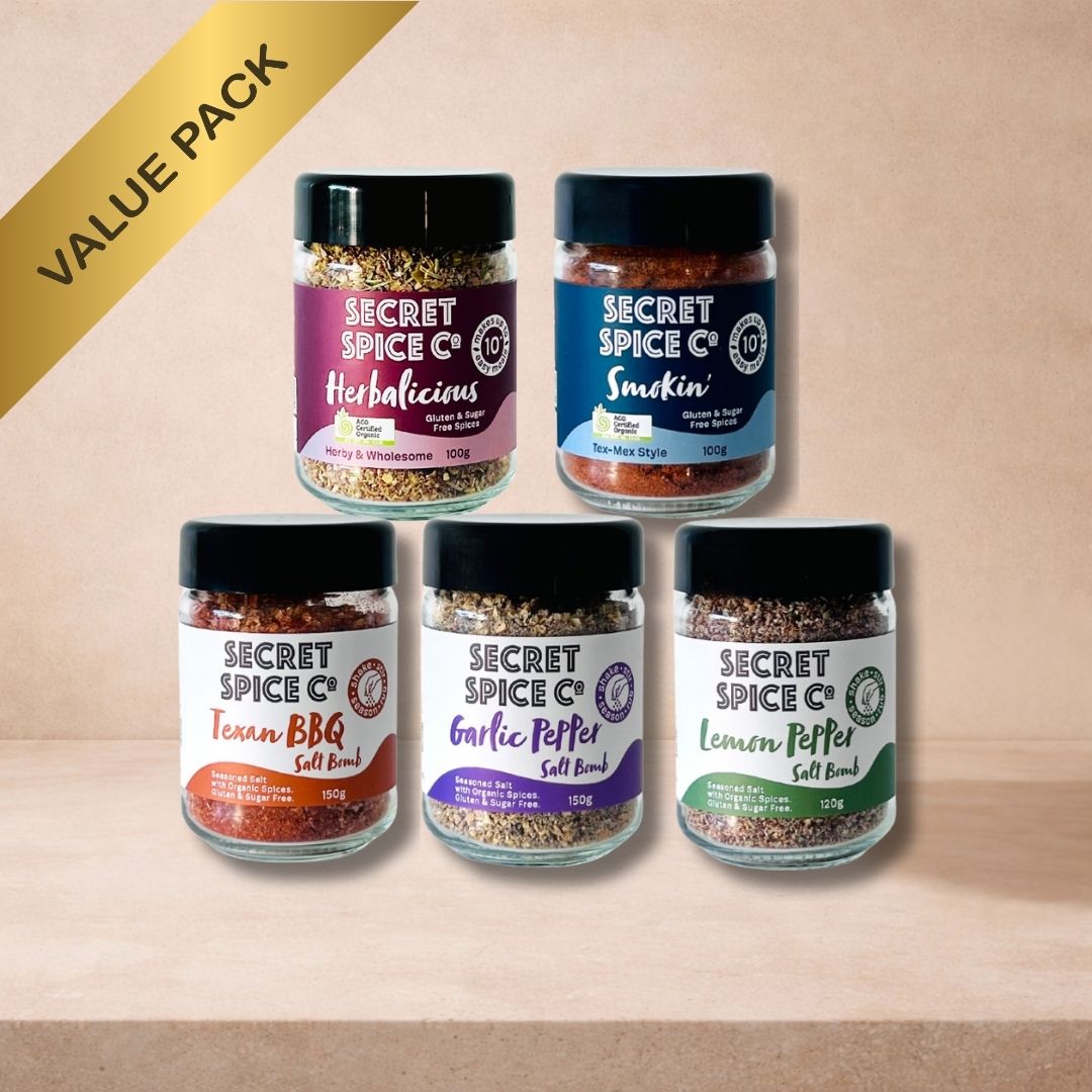 BBQ Essentials Bundle glass jar set front view