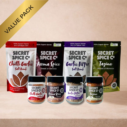 Secret Spice Intro Bundle - four versatile certified organic blends by Secret Spice Co