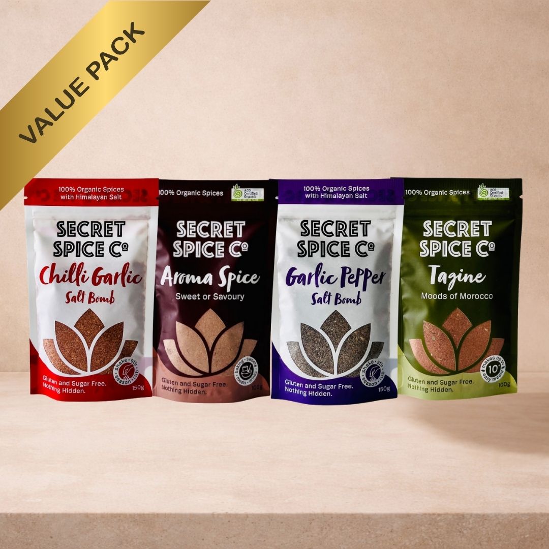 Secret Spice Intro Bundle refill pouch set front view